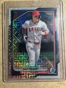 2024 Bowman Chrome Mike Trout Mojo Mega Refractor #82 Angels 🔥 - Picture 1 of 2