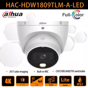Dahua HAC-HDW1809TLM-A-LED 4K 8 MP Vollfarb-MIC HDCVI CVI/CVBS/AHD/TVI Kamera - Bild 1 von 4