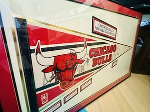 1996 Chicago Bulls NBA Championship Signed Pennant Jordan, Pippen, Rodman, Kukoc - Picture 1 of 14