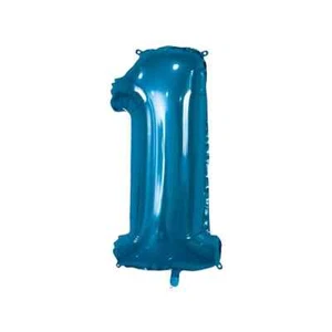 Palloncino numero 1 Blu super shape 40" (101cm) in mylar, 1pz. - Foto 1 di 1