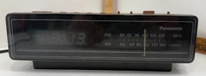 Panasonic AM/FM Alarm Clock Radio #RC-65 (Tested/Works) Woodgrain - Picture 1 of 8