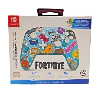 PowerA Fortnite Wireless Controller for Nintendo Switch Sticker Mania NEW Sealed - Image 1 of 4