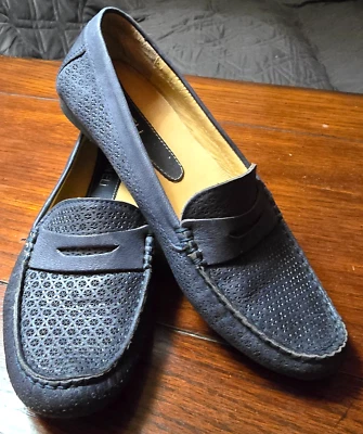 Zapatos de conducción Vaneli para mujer talla 7M de cuero azul marino mocasines suaves cómodos Foto 1 de 4
