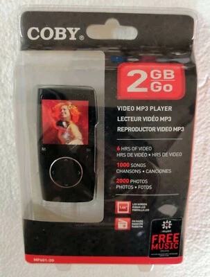 Coby MP601-2GBLK 1.4-Inch Video MP3 Player with FM, 2 GB Flash Memory (Black) - Image 1 of 2