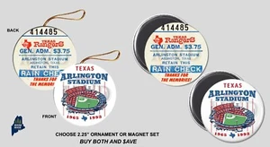 ARLINGTON STADIUM Ornament/Magnet Set - Verstorbener Ballpark Texas Rangers MLB - Bild 1 von 1