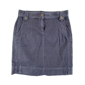 Dana Buchman dunkle Waschung Stretch Taschen Denim blau Jeansrock Größe 8 - Bild 1 von 8