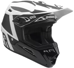 Answer Racing AR3 Phantom Motocross Helmet Black and White Youth Sizes S, M & L - Picture 1 of 1