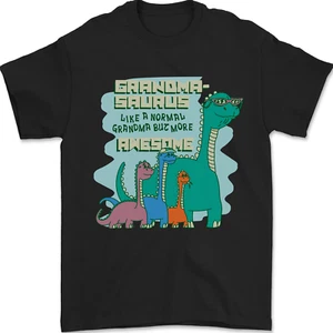 Grandma-saurus Funny Dinosaur Grandkids Mens T-Shirt 100% Cotton - Picture 1 of 14