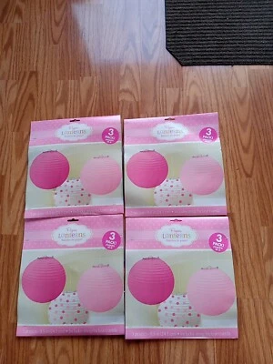 Nuevo en Paquete 12 Linternas de Papel Amscan Rosas y Lunares Habitación de Niña o Cumpleaños 9.5" Foto 1 de 2