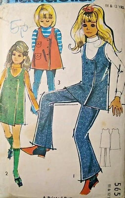 Vintage Maudella Pinafore Dress Trousers Sewing Pattern 5659 11-12yrs UNCUT - Image 1 of 3