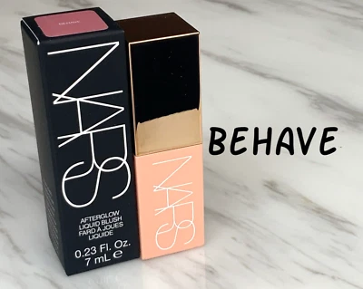 Rubor líquido NARS Afterglow - BEHAVE - Rosa - 0,23 oz/7 ml - Tamaño completo - NUEVO en caja Foto 1 de 4