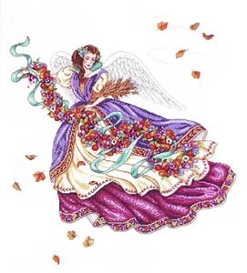 DIMENSIONS Gold Collection HARVEST ANGEL Counted Cross Stitch Kit *VERY RARE* - Picture 1 of 5