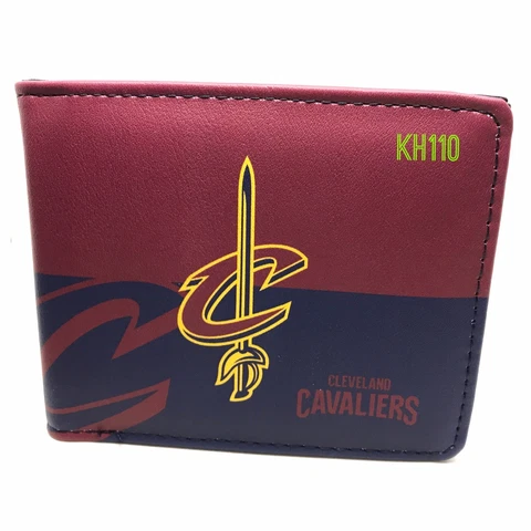 NBA Cleveland Cavaliers Printed Logo Leather Bi-Fold Wallet Cover