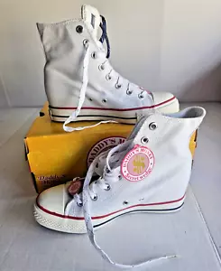 Zapatillas blancas con cuña oculta Daddy's Money 39103 Secret Wedges talla 8,5 para mujer - Imagen 1 de 10