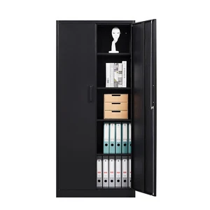 Storage Cabinet Metal with Lock Steel Cabinets with 2 Doors for Home Garage - Picture 1 of 16