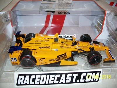 #29 FERNANDO ALONSO  "ROOKIE" 2017 AUTONATION HONDA  1/18 GREENLIGHT INDYCAR - Image 1 of 2