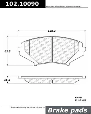 Centric Front Disc Brake Pad for 04-11 Mazda RX-8 (102.10090) - Image 1 of 4