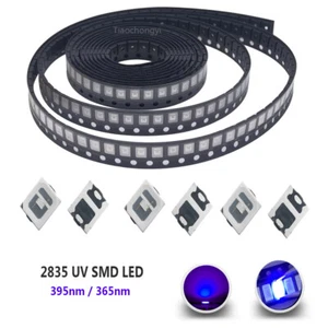2835 0.5W 0.2W UV Purple Light chip lamps 395nm 365nm SMD Light Emitting Diode - Picture 1 of 9