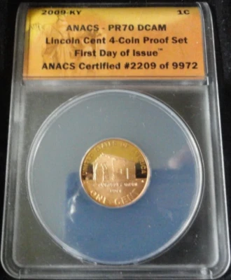 :2009-S 1C LINCOLN BICENTENNIAL KENTUCKY FDOI ANACS PR70 DEEP-CAMEO TOP POP - Image 1 of 2
