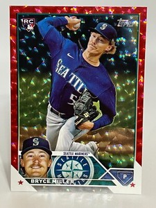 2023 Topps Update BRYCE MILLER Mariners rc #US178 Red Foilboard 100/199 Rookie