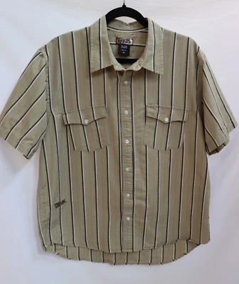Tony Hawk Medium Short Sleeve Brown Button Up Collard Shirt - Image 1 of 4