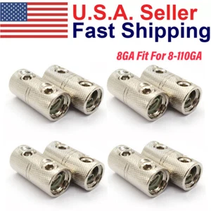 8pcs Wire Coupler Terminal Butt Connector 8 GA Gauge Input and Output Set Screw - Picture 1 of 9