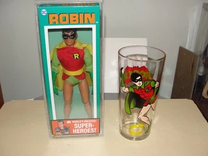 VINTAGE 74 MEGO WGSH ROBIN 8" T-2 BODY, KOMPLETT/ +VINTAGE 1978 "PEPSI" GLAS!! - Bild 1 von 12