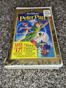Peter Pan VHS 45th Anniversary Limited Edition Walt Disney New Sealed 1998 - Picture 1 of 5