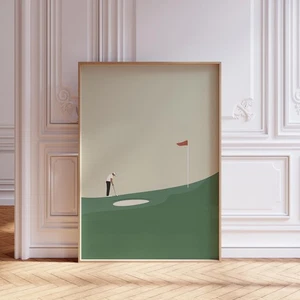 Póster de golf Man Cave - arte de pared minimalista para golf para oficina o regalo - Imagen 1 de 4