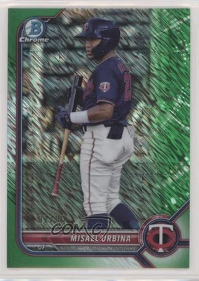 2022 Bowman Chrome Prospects Green Shimmer Refractor /99 Misael Urbina #BCP-86 - Image 1 of 2