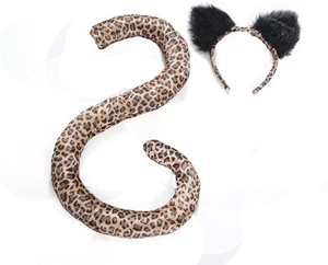 Leopard Cat Tail & Ears Adult Costume Set - Picture 1 of 1