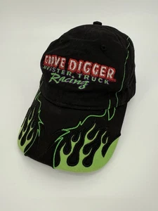 Vintage Monster Jam Grave Digger Hat Cap Monster Truck Racing Black Strapback - Picture 1 of 5