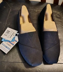 Bobs from Skechers 33645 Black Memory Foam Casual Flat Shoe New With Tags - Picture 1 of 8