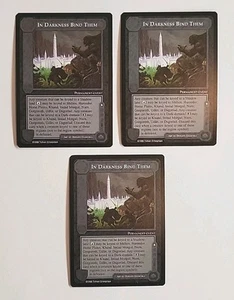 MECCG MIDDLE EARTH CCG IN DARKNESS BIND THEM DARK MINIONS COMMON x3 PLAYSET (NM) - Picture 1 of 3