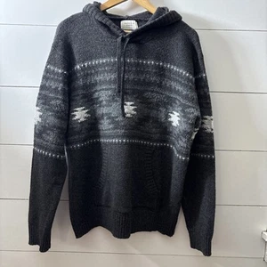 American Eagle Sweater Large Herren Pullover Hoodie grau aztekisch Outdoor Cozy Cabin - Bild 1 von 5