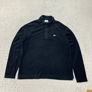 Chaqueta Lacoste Hombres Talla 6 Negra Cuarto Cremallera Pullover A Presión Polar Aire Libre Senderismo - Imagen 1 de 15