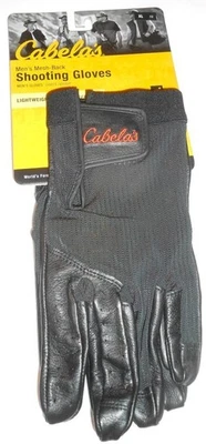 Cabela's Black Leather Palm Lightweight Shooting Hunting Gloves Size  XL NOS - Image 1 of 4