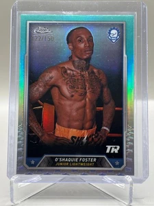 O'Shaquie Foster 2024 Topps Chrome Boxing #40 Rookie Aqua Refractor #/150 - Picture 1 of 2