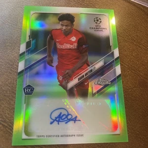 2021 Topps Chrome Champions Karim Adeyemi Lime Rookie Auto /99 - Picture 1 of 4