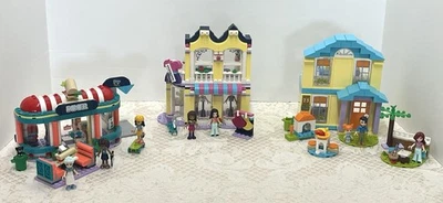 Lego Friends Heartlake Lot 41728 Diner 41727 Emma's Shop 41724 Paisley's House - Image 1 of 4