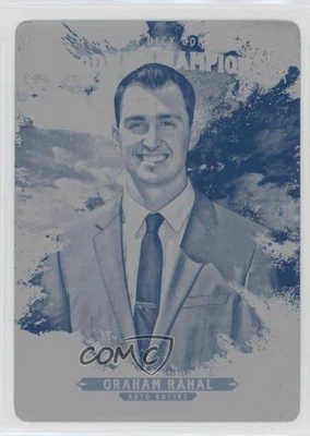 2018 Goodwin Champions Splash of Color Printing Plate Cyan 1/1 Graham Rahal he7 - Image 1 of 3