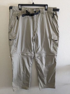 NWT B.C. Clothing Men XXL 30 Convertible Cargo Pants/Shorts Khaki  Stretch Cargo - Picture 1 of 10