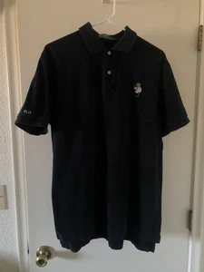 Vintage Polo Ralph Lauren Martini Smoking Polo Bear Hemd Herren Gr. Medium schwarz RL13 - Bild 1 von 4