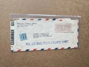US WWII Meter Censor Cover to UK +Bold Via AM-Trans-Atlantic- Route Chop +1.2$ - Picture 1 of 3