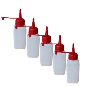 5x 100ml Vierkantflasche Rechteckflasche Plastikflasche HDPE Spritzverschluss - Bild 1 von 1