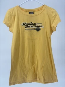 Camiseta Harley Davidson Logo Para Mujer Talla XL Twin Cities Azul Amarillo Gráfico - Imagen 1 de 8
