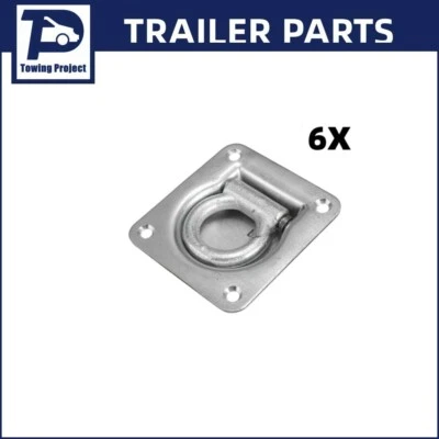 6 x Trailer Lashing Ring Loop Tie Down Anchor Point Tray Box Recessed 900kg - image 1 of 4