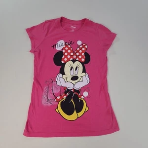 Disney Shirt Girls Extra Large Pink Minnie Mouse Cartoon Casual Outdoors - Picture 1 of 8