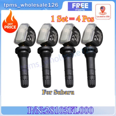 Комплект (4) новый TPMS датчик давления в шинах для Subaru Impreza Crosstrek 28103FL000 - Изображение 1 из 4