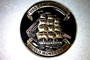 USS Constitution Old Ironsides Chief Navy 3D Challenge Münze - Bild 1 von 2